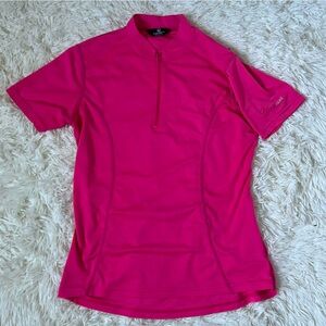 Canari Women’s Cycling Jersey Pink Short Sleeve Half Zip Size